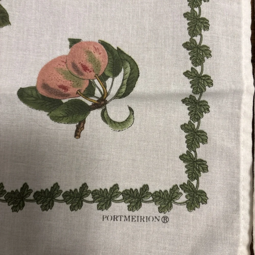 Vintage Portmeirion BOTANIC GARDENS Cotton Napkins‎ - Set Of 4 - Summer Fruits